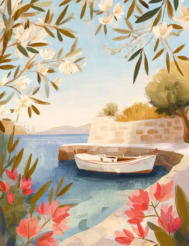 Dreamy Mediterranean Escape Art