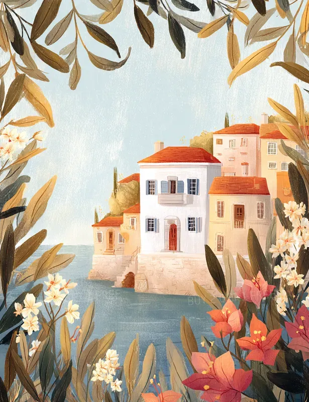 Dreamy Mediterranean Escape Art