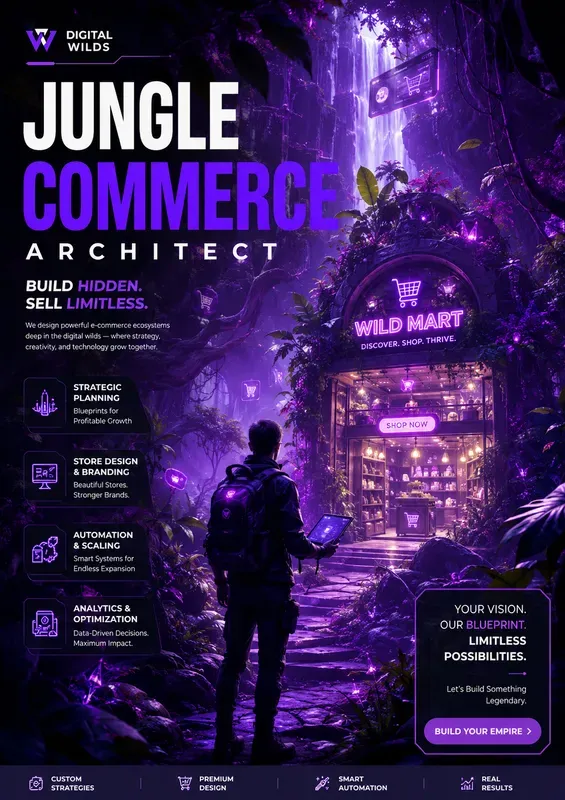 Purple Futuristic Marketing Posters