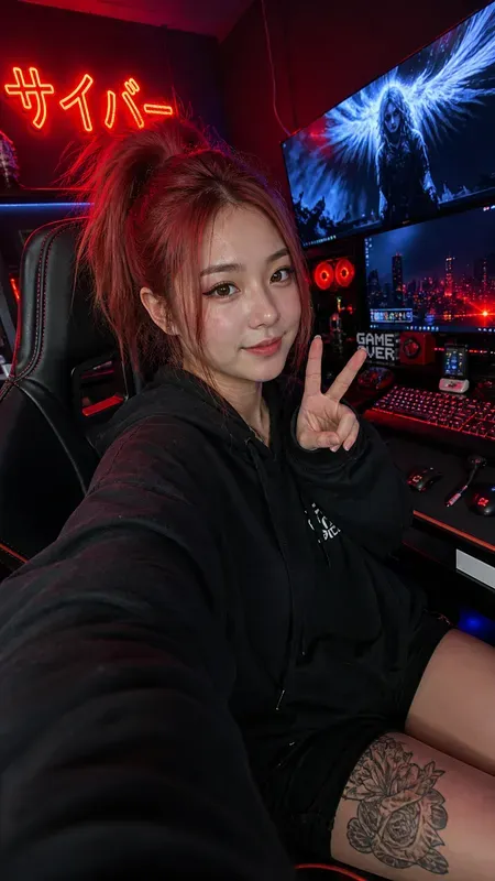 Gamer Girl Selfie Portraits