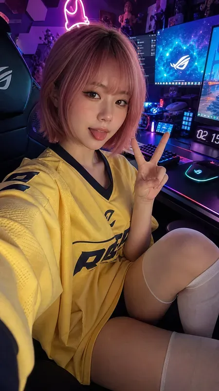 Gamer Girl Selfie Portraits