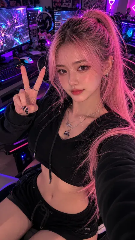 Gamer Girl Selfie Portraits