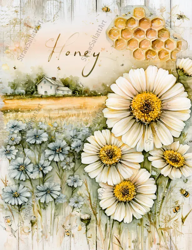 Honey Time Junk Journal Wall Art