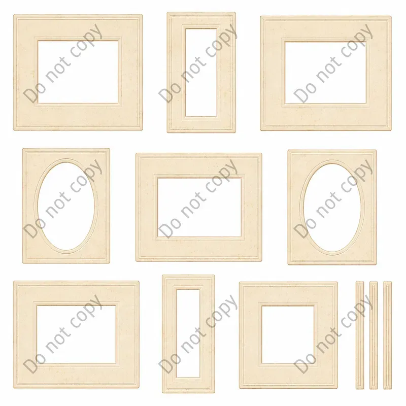 Photo Booth Frame Mat Cutout Sheets