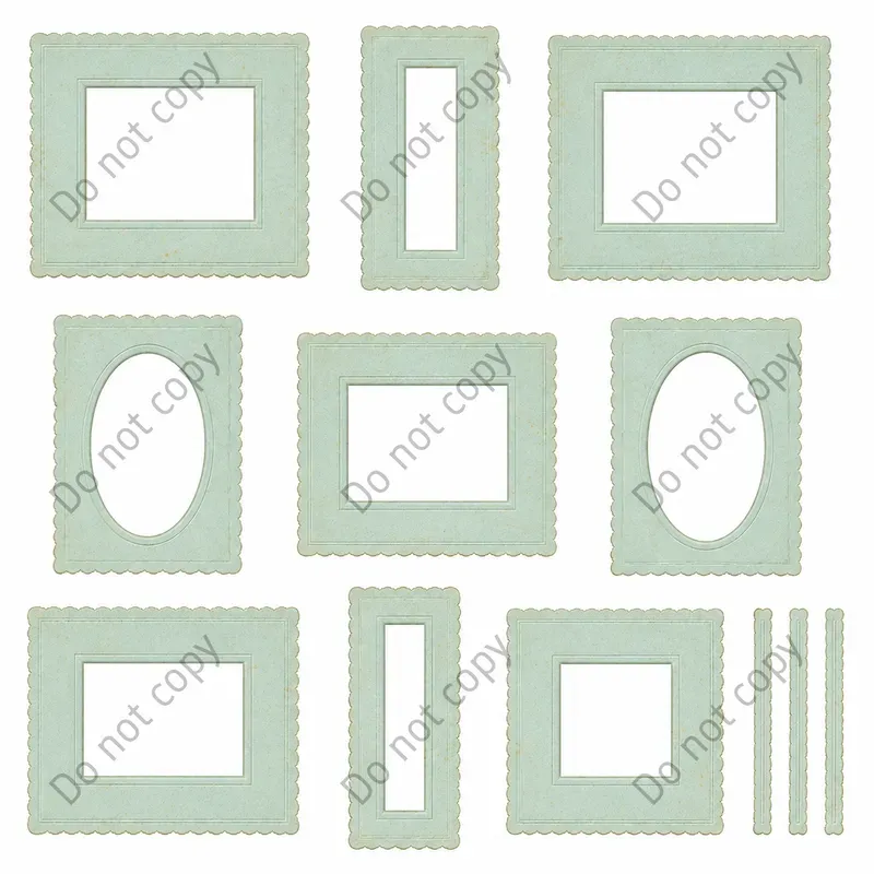 Photo Booth Frame Mat Cutout Sheets