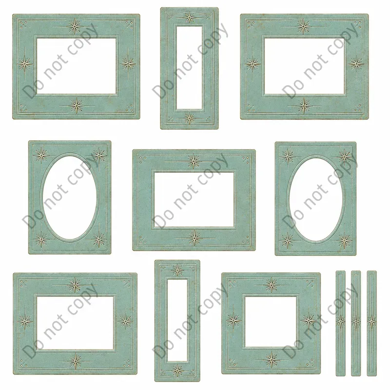 Photo Booth Frame Mat Cutout Sheets