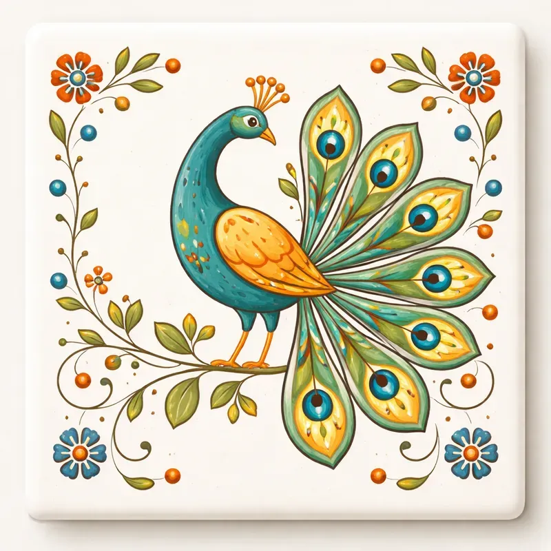 Ceramic Folk Animal Tiles