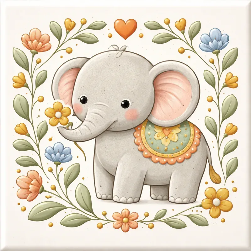 Ceramic Folk Animal Tiles