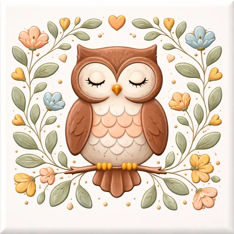 Ceramic Folk Animal Tiles