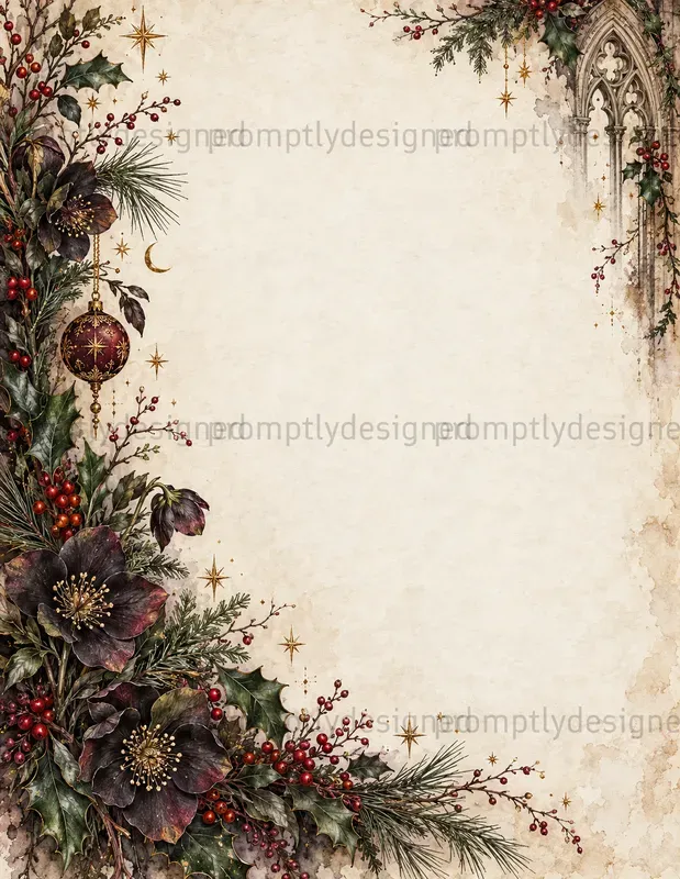 Gothic Christmas Journal Pages