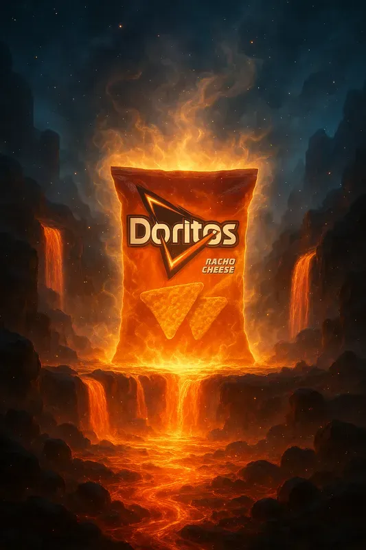 Epic Fantasy Snack Monuments In Lava