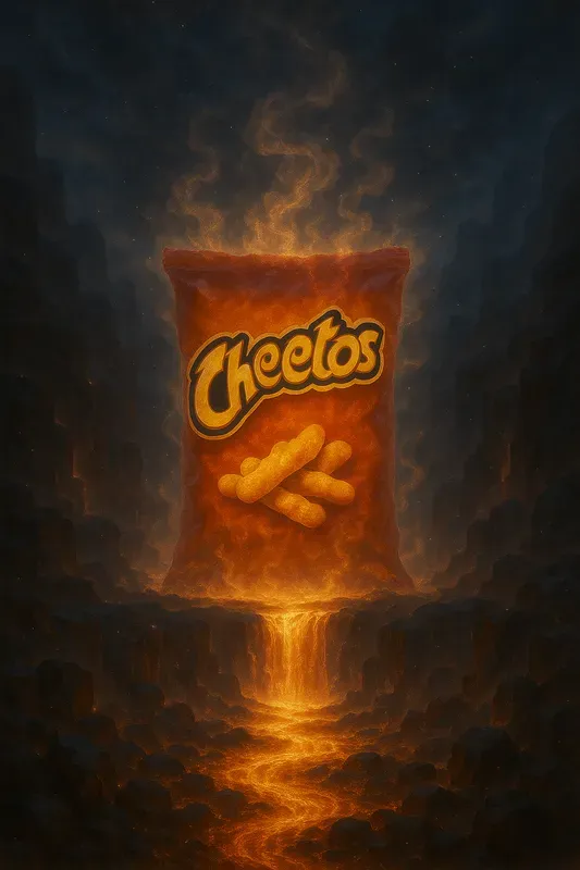 Epic Fantasy Snack Monuments In Lava