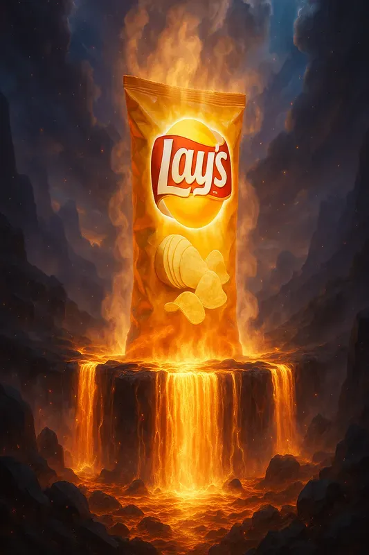 Epic Fantasy Snack Monuments In Lava