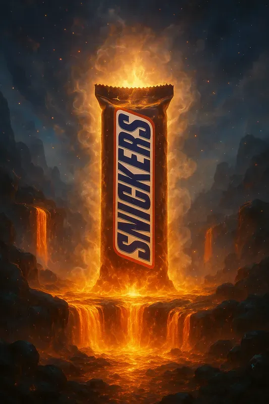 Epic Fantasy Snack Monuments In Lava