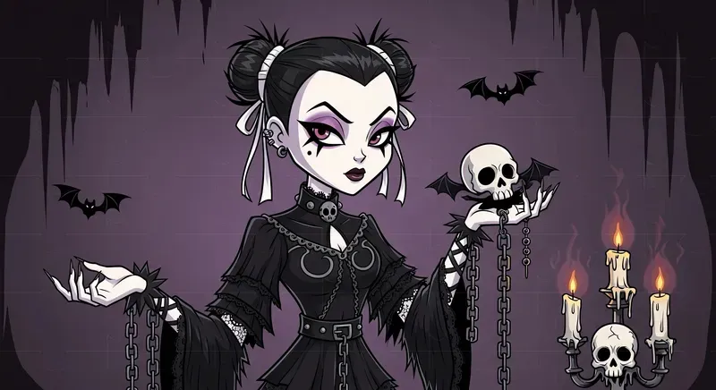 Dark Gothic Cartoon Magic