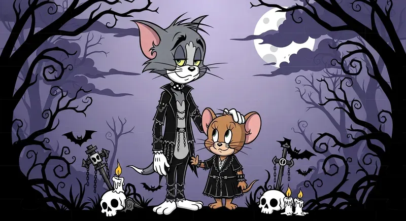 Dark Gothic Cartoon Magic