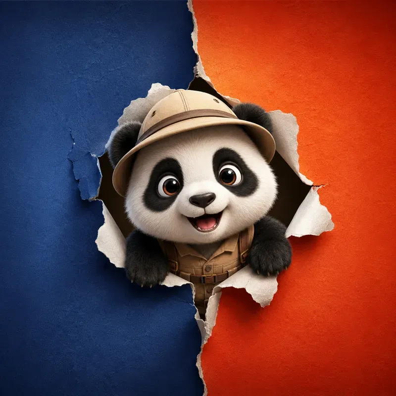 Cute 3D Torn Wall Animals