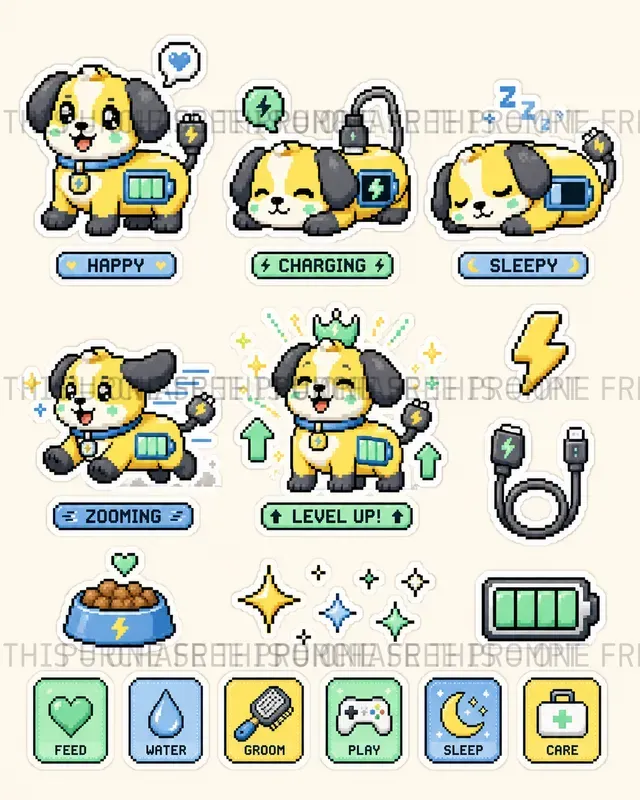 Pixel Pet Sticker Sheets