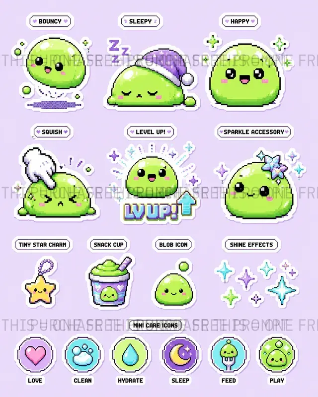 Pixel Pet Sticker Sheets