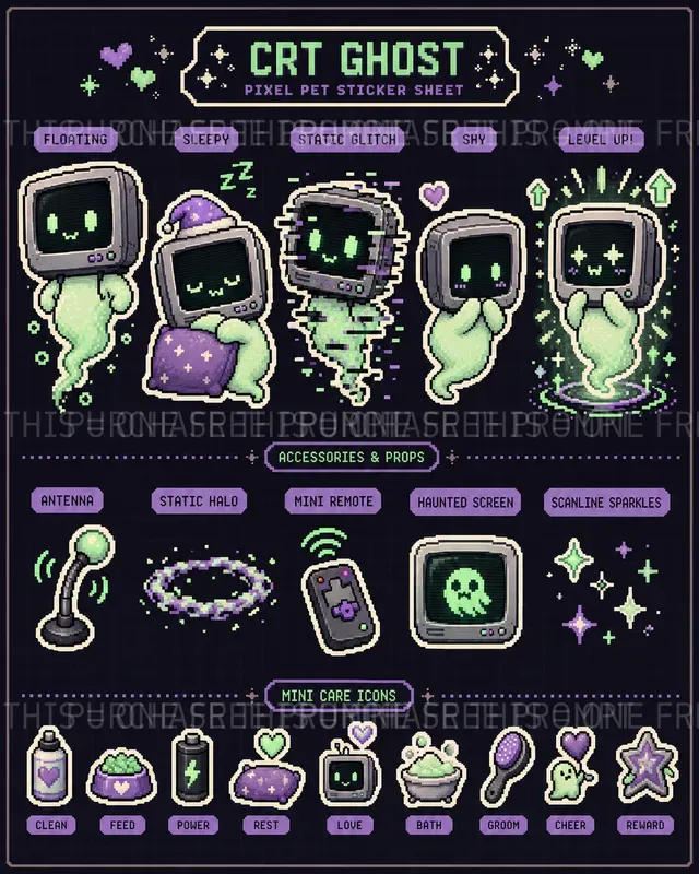 Pixel Pet Sticker Sheets