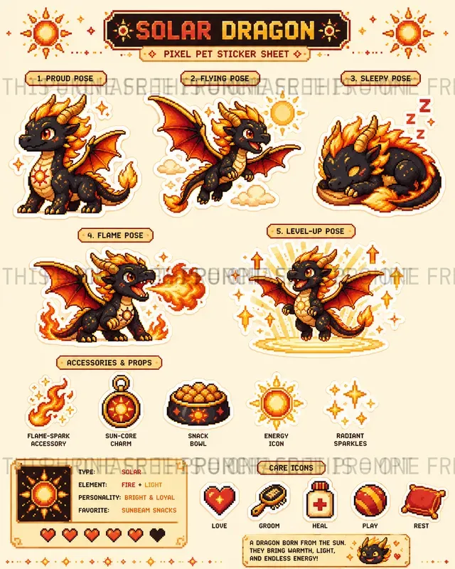 Pixel Pet Sticker Sheets