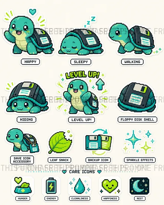 Pixel Pet Sticker Sheets