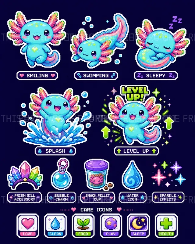 Pixel Pet Sticker Sheets