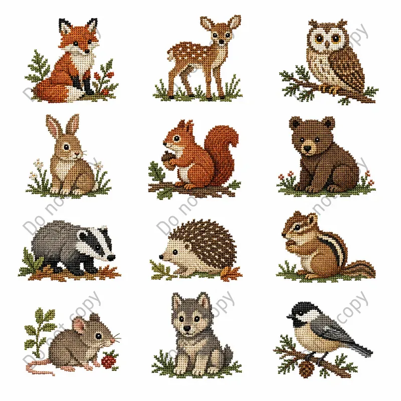Cross Stitch Clipart Sets