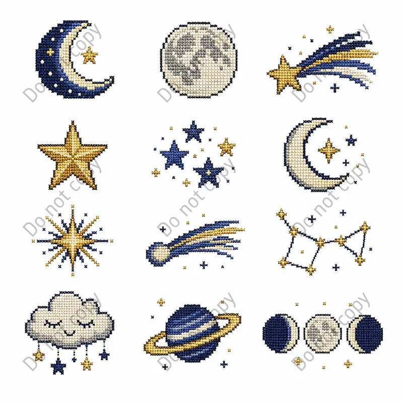 Cross Stitch Clipart Sets
