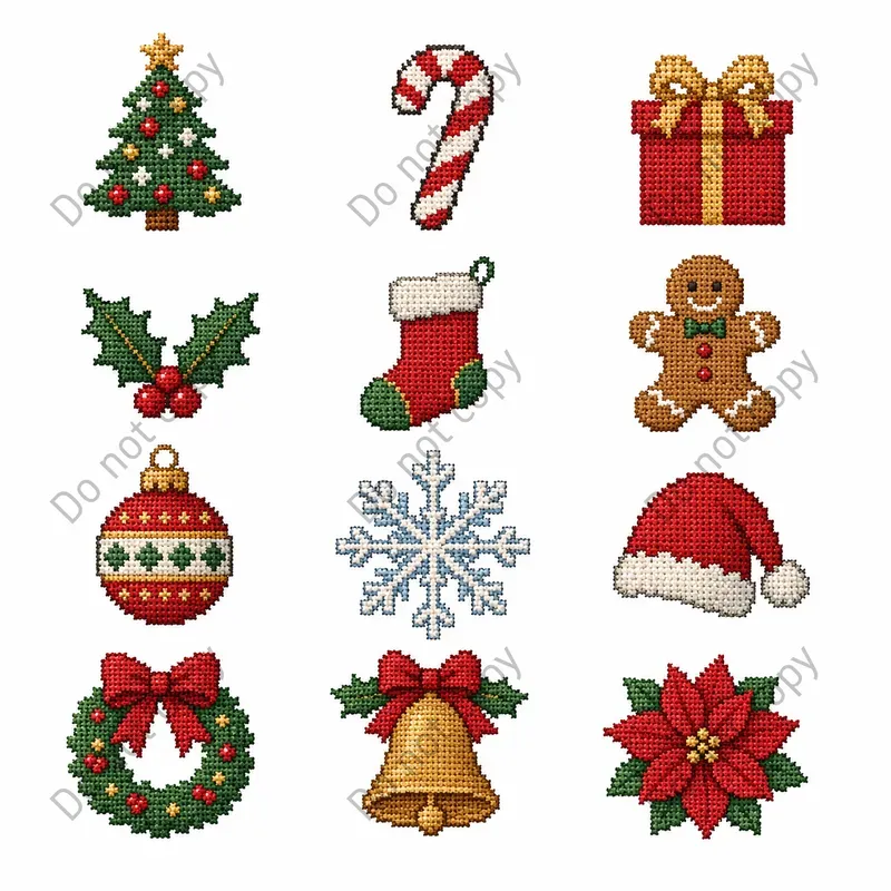 Cross Stitch Clipart Sets