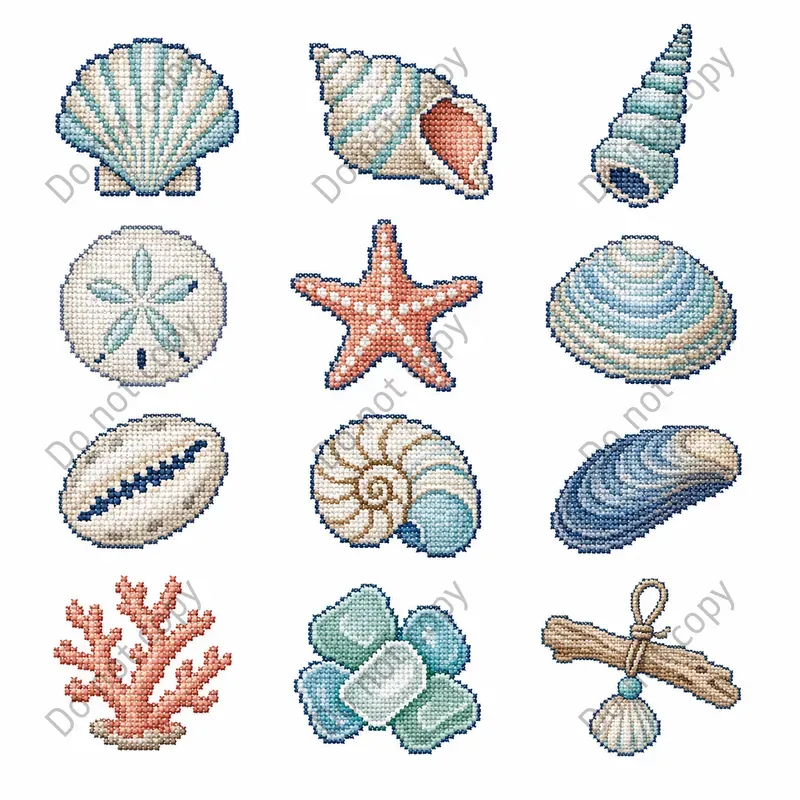 Cross Stitch Clipart Sets