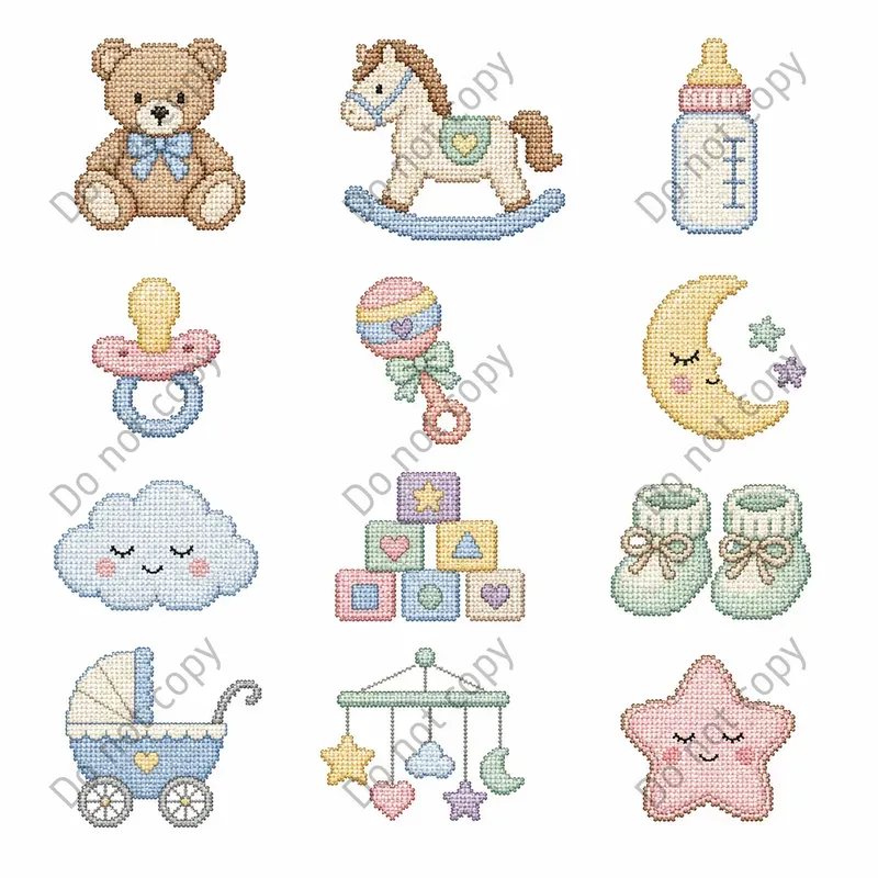 Cross Stitch Clipart Sets