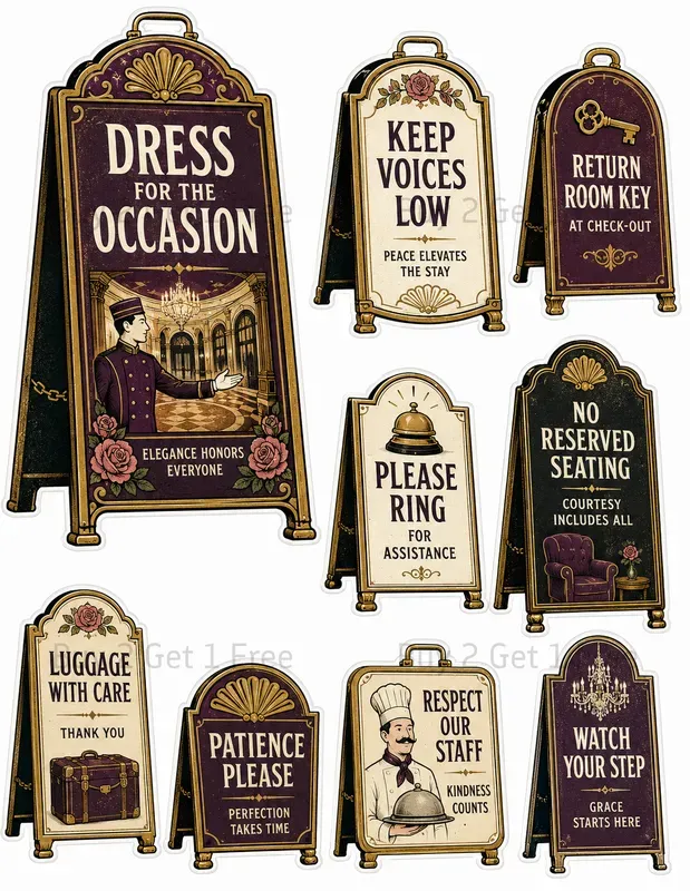 Themed Sidewalk Sign Clipart