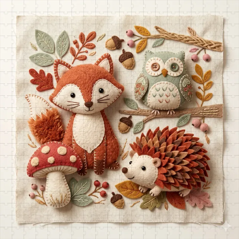 3D Soft Plush Fabric Collage Creators