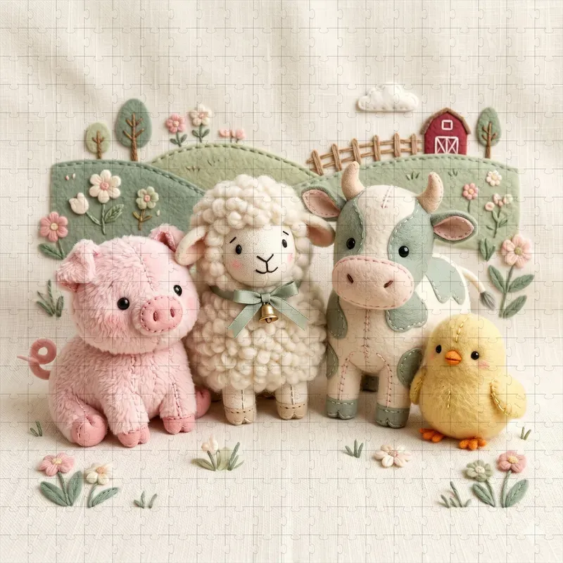3D Soft Plush Fabric Collage Creators