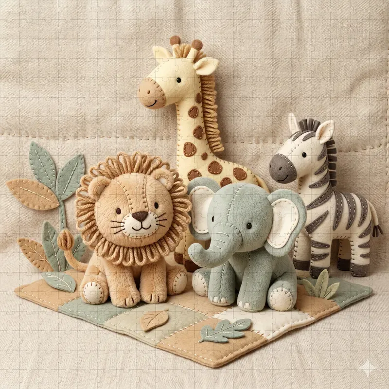3D Soft Plush Fabric Collage Creators