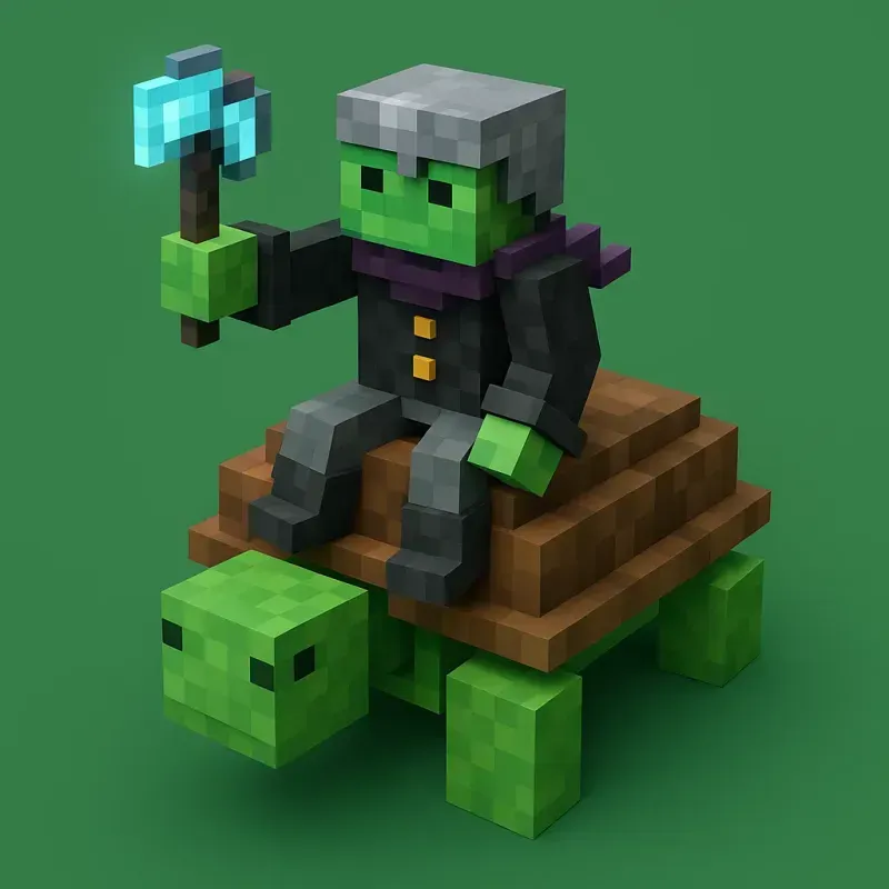 Voxel Minecraft Style Character Rides