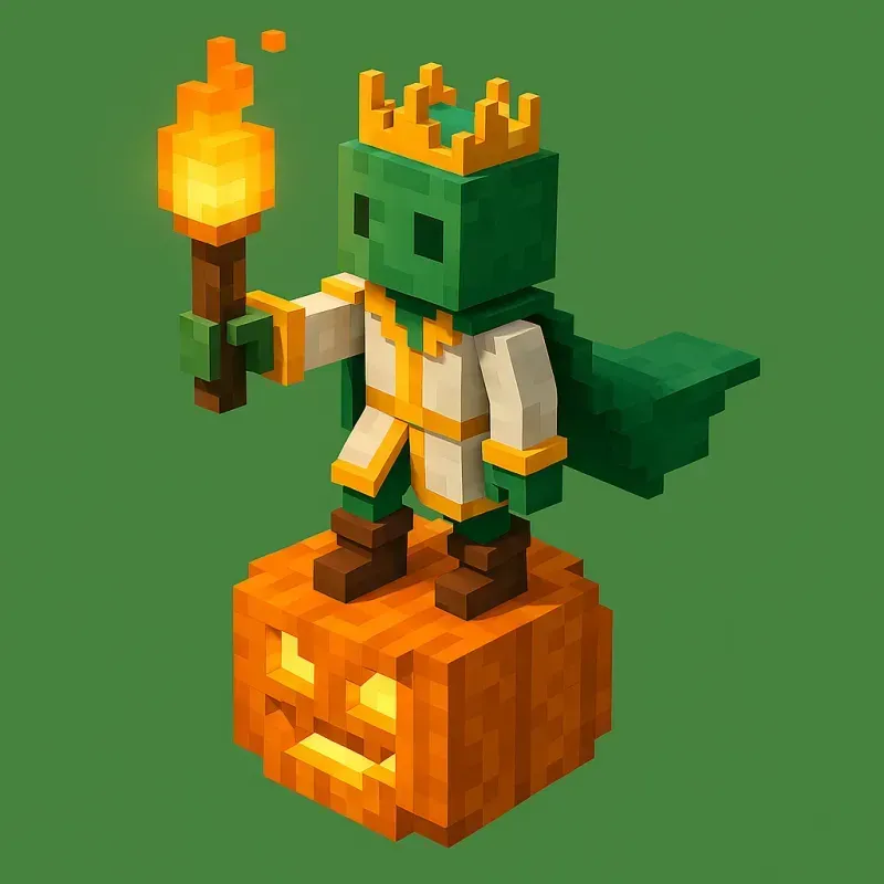 Voxel Minecraft Style Character Rides