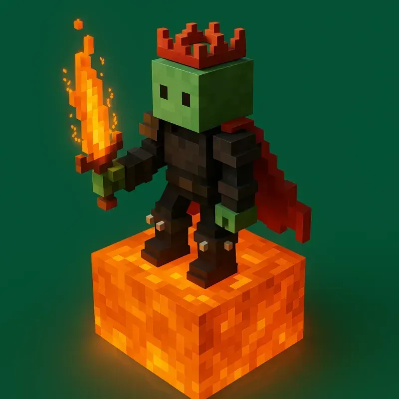 Voxel Minecraft Style Character Rides