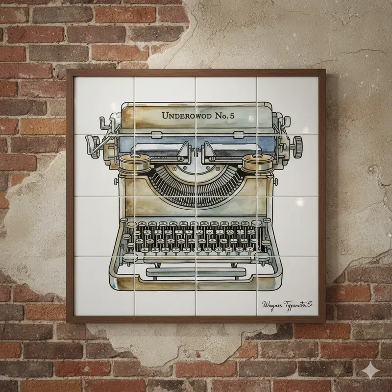 Vintage Ceramic Transport Tile Art