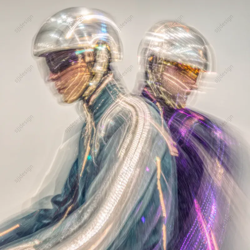 Luminous Kinetic Wireframe Art