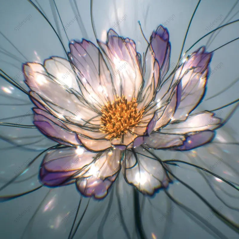 Luminous Kinetic Wireframe Art