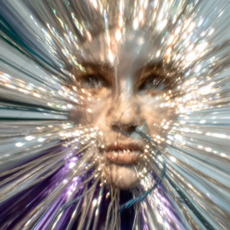 Luminous Kinetic Wireframe Art
