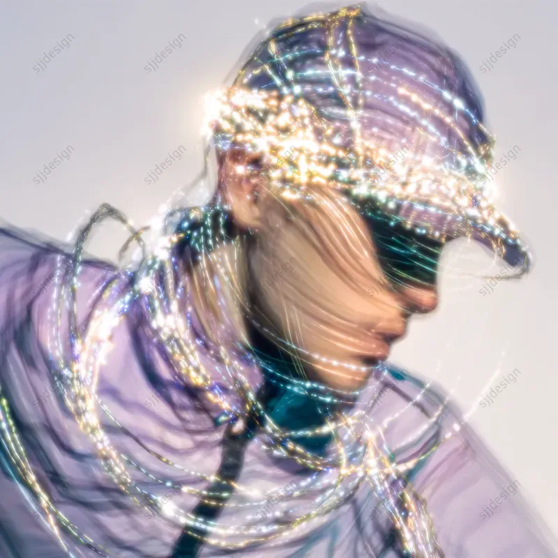 Luminous Kinetic Wireframe Art