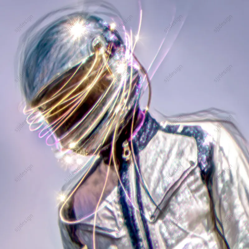 Luminous Kinetic Wireframe Art