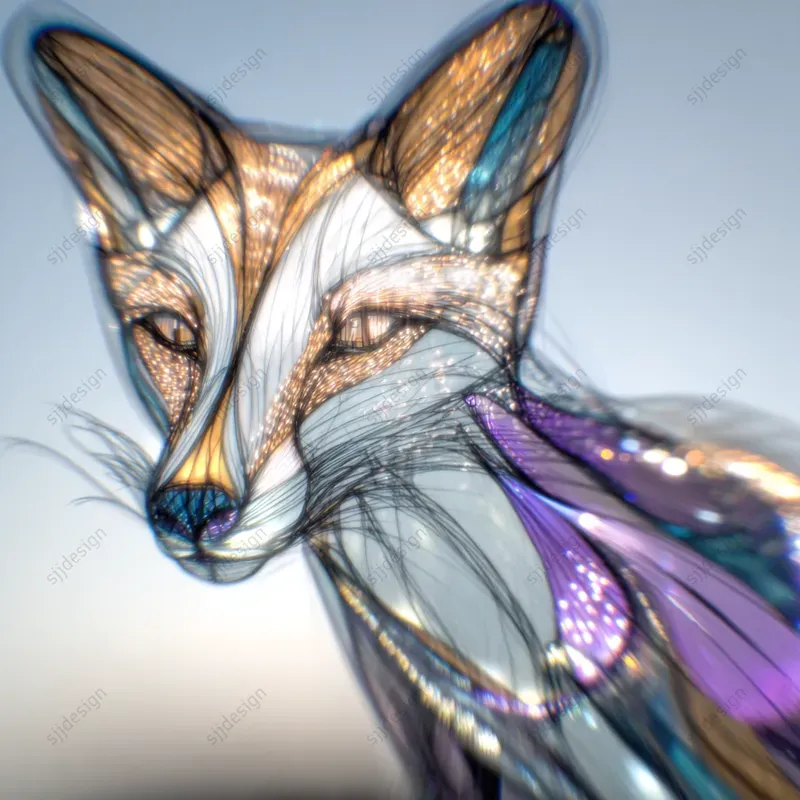 Luminous Kinetic Wireframe Art