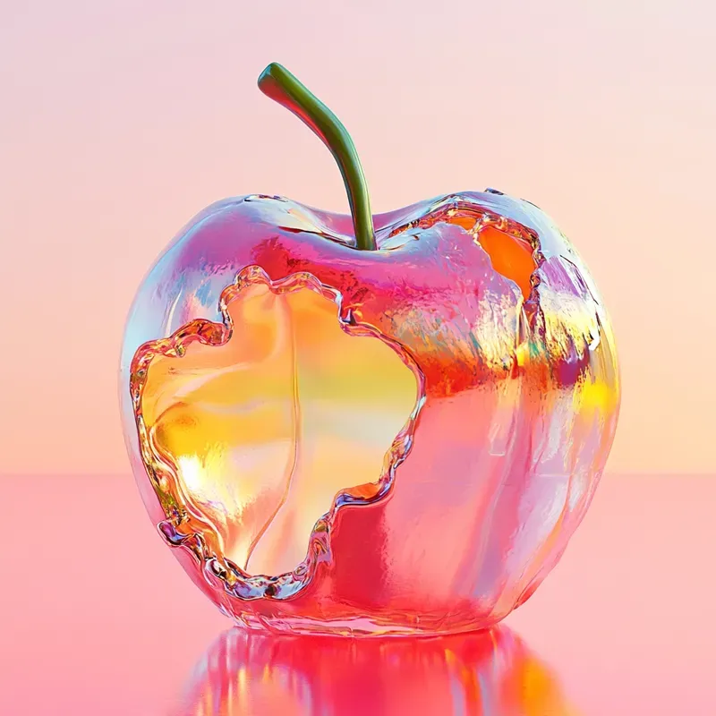 Glossy 3D Glass Objects With Glow