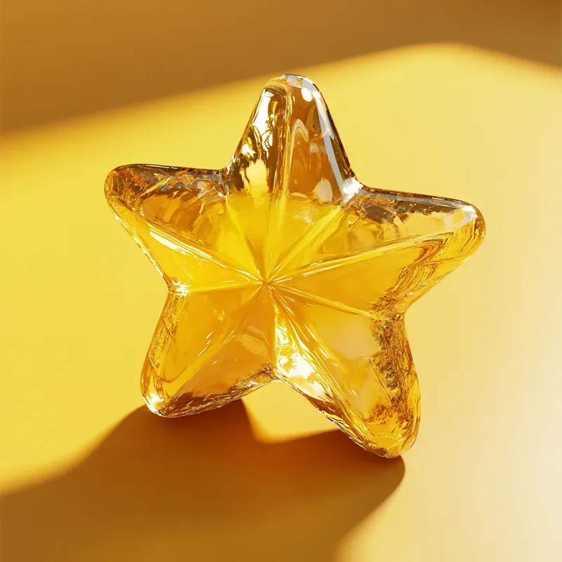 Glossy 3D Glass Objects With Glow