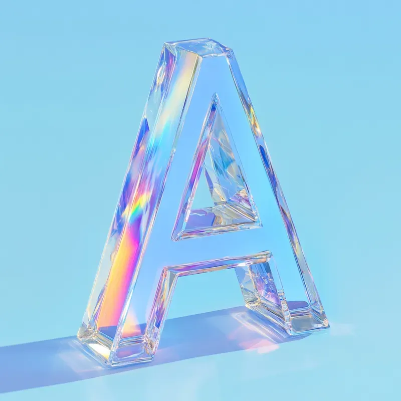 Glossy 3D Glass Objects With Glow