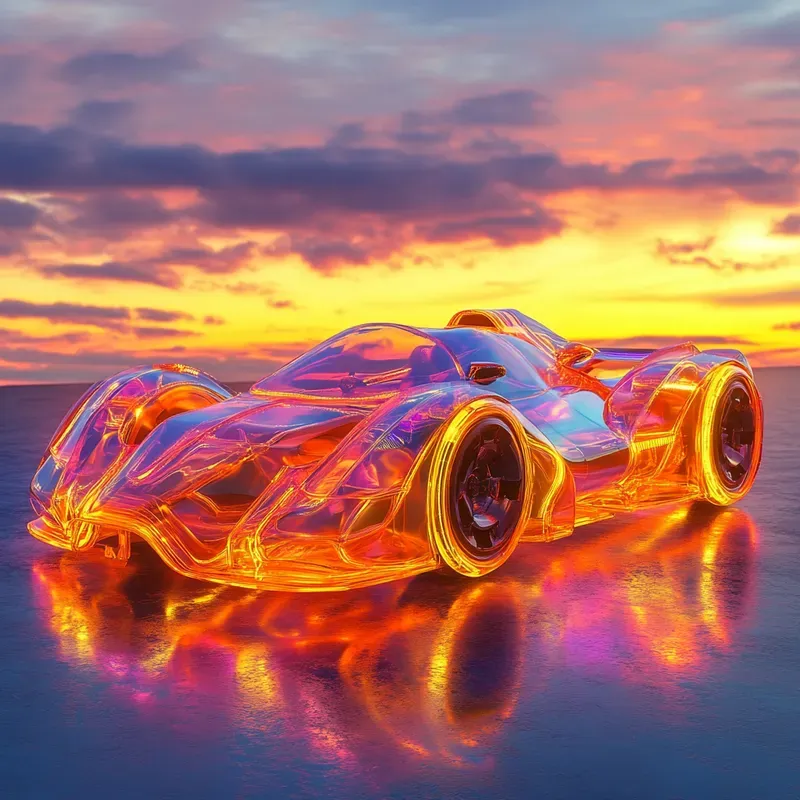 Glossy 3D Glass Objects With Glow